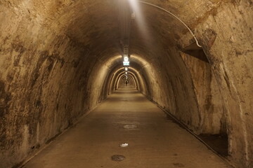 Inside Zagreb's famous Gric Tunnel, pedestrian tunnel under Zagreb