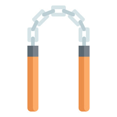Nunchaku flat icon