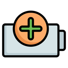 Obraz premium battery Color line icon