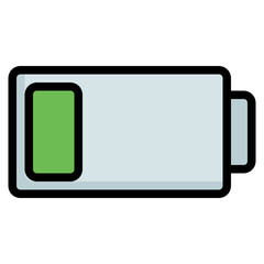 low battery Color line icon