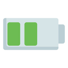 half battery flat icon