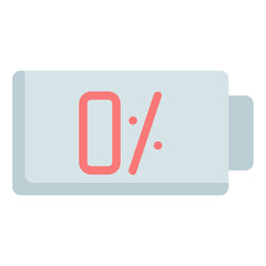 low battery flat icon
