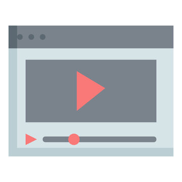 video media flat icon