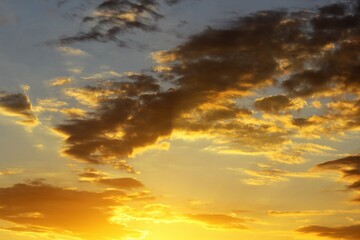 Sunset in the clouds