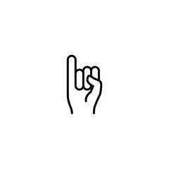 Promise line icon. Simple outline style. Finger, gesture, little, communication concept. Black and white symbol. Vector illustration isolated on white background. EPS 10