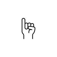 Fototapeta premium Promise line icon. Simple outline style. Finger, gesture, little, communication concept. Black and white symbol. Vector illustration isolated on white background. EPS 10