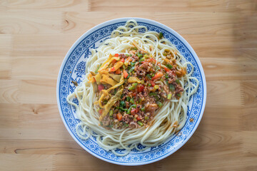 Classic and delicious Chinese fried noodles