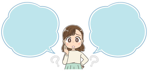 オフィスカジュアル 清楚な服を着た女性