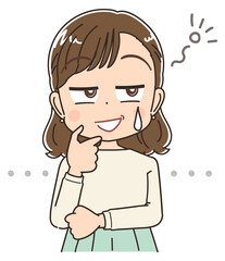 Obraz premium オフィスカジュアル 清楚な服を着た女性