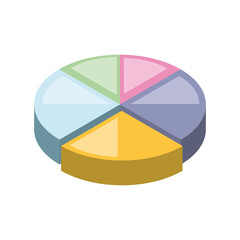 Obraz premium isometric pie chart
