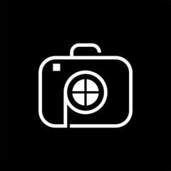 Camera Logo Design Vector Illustration, abstract photo logo design template vector image, camera image logo