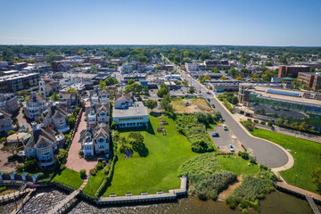Fototapeta na wymiar Aerial Drone of Red Bank New Jersey 