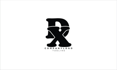 DX, XD, Abstract initial monogram letter alphabet logo design