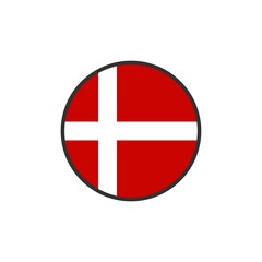 Obraz premium Denmark flag icon vector design templates on white background