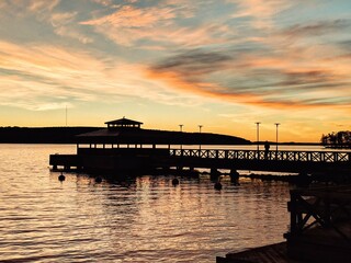 Fototapeta premium sunset at the pier