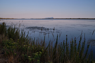 Sunset at Lake Fogliano, Circeo National Park, Italy