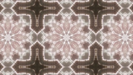 Bright Flower Shape Pattern Tiled Kaleidoscope Light