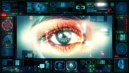 UX Technology Interface Human Eye Computer HUD Data Digital GUI Screen