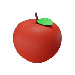 3d rendering of apples background isolated