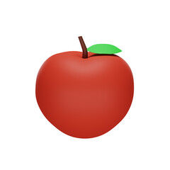 3d rendering of apples background isolated