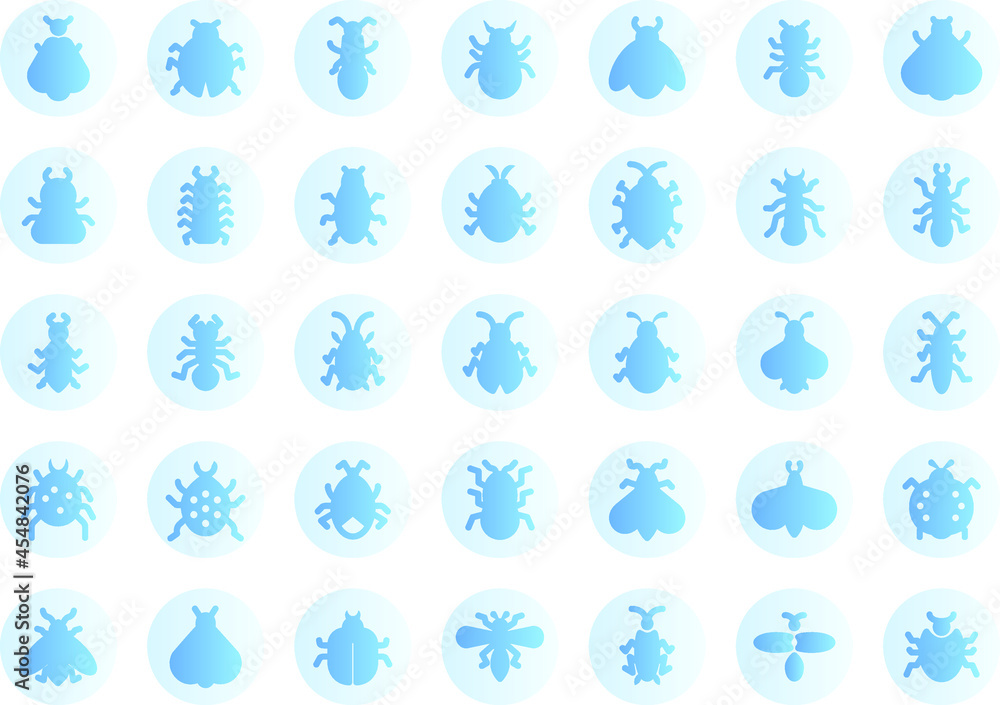 Sticker insect animal icon