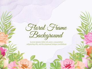 Fototapeta premium beautifull floral wedding banner background design