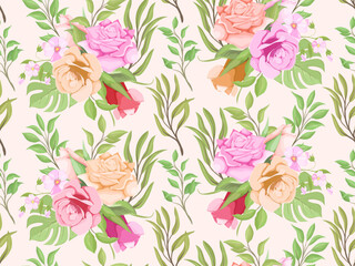 beautifull floral seamless pattern template design