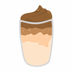 Dalgona coffee illustration