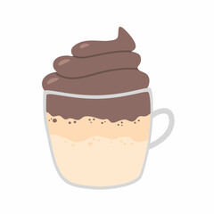 Flat design dalgona coffee