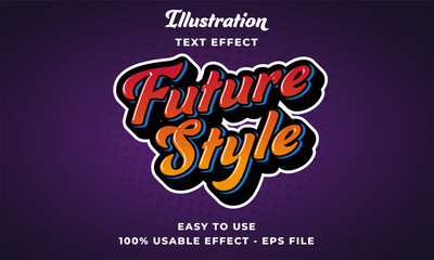 editable future style vector text effect with modern style design 