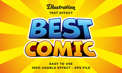 editable best comic vector text effect with modern style design 