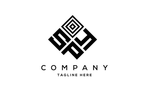 SYP square three latter logo vector