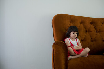 Children crying, little girl feeling sad, kid unhappy
