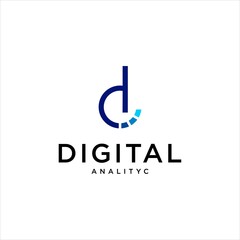 d logo digital abstract vector and analytic idea