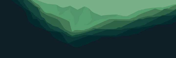 Fototapeta na wymiar minimalist mountain landscape illustration vector for banner background, web background, apps background, tourism design template and adventure backdrop