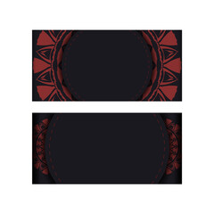 Invitation card template with place for your text and abstract ornament.