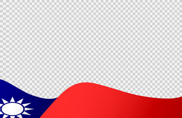 Waving flag of Taiwan isolated  on png or transparent  background,Symbol of Taiwan,template for banner,card,advertising ,promote, vector illustration top gold medal sport winner country