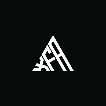 XFA letter logo creative design. XFA unique design
