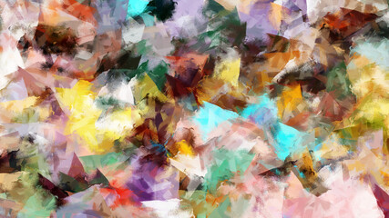 Colorful Abstract Background Painting on Canvas with Strokes. Modern Cover Design Texture.