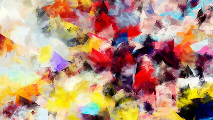 Colorful Abstract Background Painting on Canvas with Strokes. Modern Cover Design Texture.