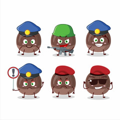 A dedicated Police officer of chestnut mascot design style