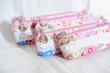 beautiful patterned cloth pencil case