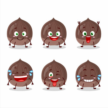 Cartoon character of chestnut with smile expression