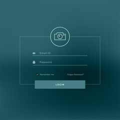 line style login page template