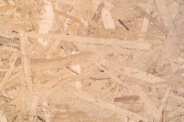 The texture of the OSB plate. Close-up.