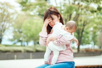 体調不良の母親
