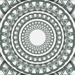 Luxurious Template for print design postcards in white color with dark greek patterns. Preparing an invitation with a place for your text and vintage ornaments.