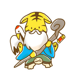 虎の七福神福禄寿