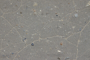 Texture of gray cracked asphalt