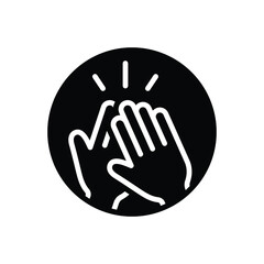 Black solid icon for highs